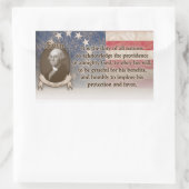 Sticker Rectangulaire George Washington - Foi (Sac)