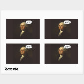 Sticker Rectangulaire George Washington tourne dans sa tombe (Feuille)