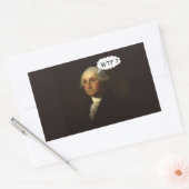 Sticker Rectangulaire George Washington tourne dans sa tombe (Enveloppe)