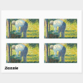 Sticker Rectangulaire Georges Seurat - Le jardinier (Feuille)