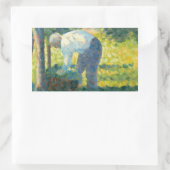 Sticker Rectangulaire Georges Seurat - Le jardinier (Sac)