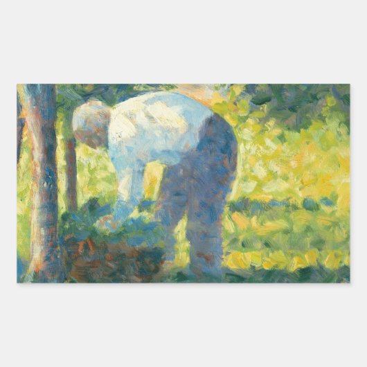 Sticker Rectangulaire Georges Seurat - Le jardinier (Devant)