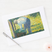 Sticker Rectangulaire Georges Seurat - Le jardinier (Enveloppe)