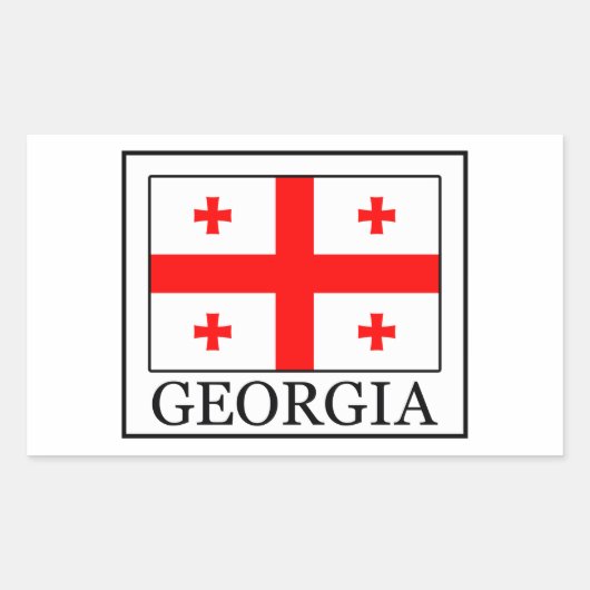 Sticker Rectangulaire Géorgie (Devant)