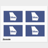 Sticker Rectangulaire Géorgie démocrate (Feuille)