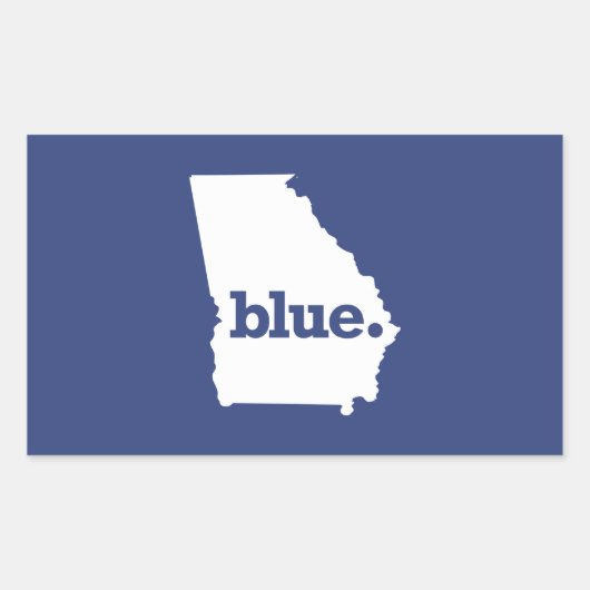 Sticker Rectangulaire Géorgie démocrate (Devant)