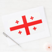 Sticker Rectangulaire Géorgie - Drapeau géorgien (Enveloppe)