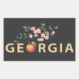 Sticker Rectangulaire Géorgie États-Unis d'Amérique