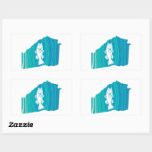 Sticker Rectangulaire Géorgie Wave Fishing (Feuille)