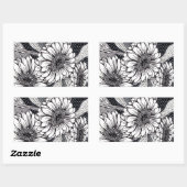 Sticker Rectangulaire Gerberas (Feuille)