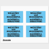 Sticker Rectangulaire Gestionnaire Handbell Wealthy & Succès Rectangulai (Feuille)
