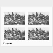 Sticker Rectangulaire Gettysburg Adresse, Abraham Lincoln (Feuille)