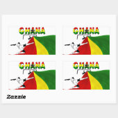 Sticker Rectangulaire Ghana (Feuille)
