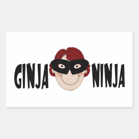 Sticker Rectangulaire Gingembre Ninja (Devant)