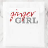 Sticker Rectangulaire Ginger Girl Redhead Freckles (Sac)