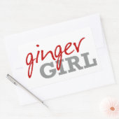 Sticker Rectangulaire Ginger Girl Redhead Freckles (Enveloppe)