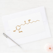 Sticker Rectangulaire Gingerol Molecule formule chimique (Enveloppe)