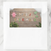 Sticker Rectangulaire Gingerpain de style hawaïen Salutation (Sac)