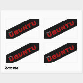 Sticker Rectangulaire "Gira Ubuntu" philosophie africaine (Feuille)