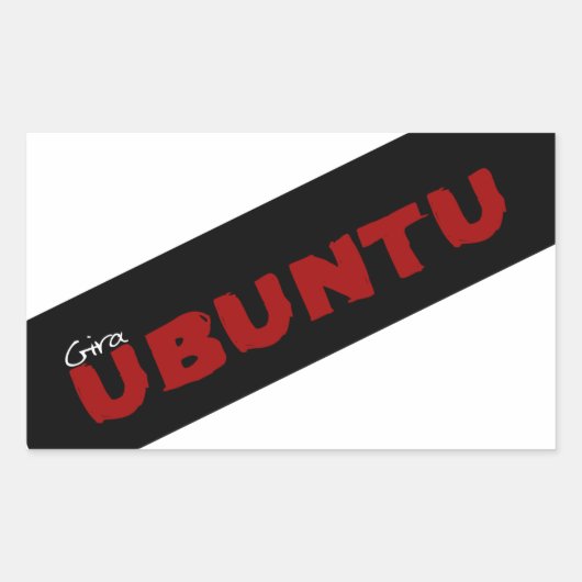 Sticker Rectangulaire "Gira Ubuntu" philosophie africaine (Devant)