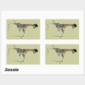 Sticker Rectangulaire Girafe de danse à claquettes (Feuille)