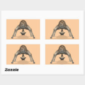 Sticker Rectangulaire Girafe flexible (Feuille)