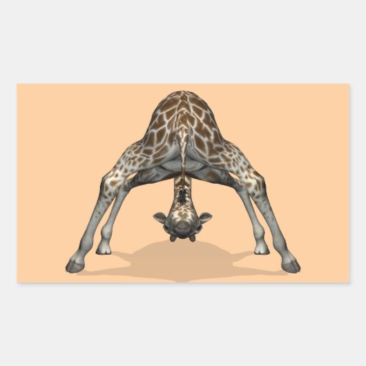 Sticker Rectangulaire Girafe flexible (Devant)