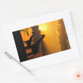 Sticker Rectangulaire Giraffe Famille 2 (Enveloppe)