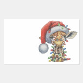 Sticker Rectangulaire Giraffe Festive (Devant)