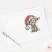Sticker Rectangulaire Giraffe Festive (Enveloppe)