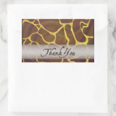 Sticker Rectangulaire Giraffe Merci animal sauvage (Sac)