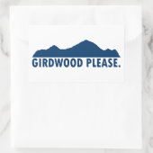 Sticker Rectangulaire Girdwood Alaska S'il vous plaît (Sac)