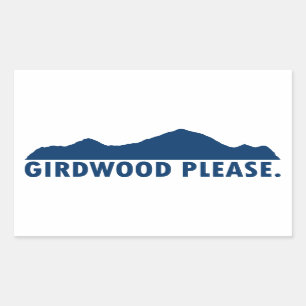 Sticker Rectangulaire Girdwood Alaska S'il vous plaît
