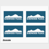 Sticker Rectangulaire Girdwood Alaska S'il vous plaît (Feuille)