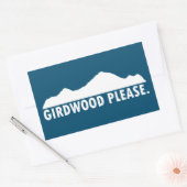 Sticker Rectangulaire Girdwood Alaska S'il vous plaît (Enveloppe)