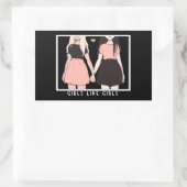 Sticker Rectangulaire girls like girls (Sac)