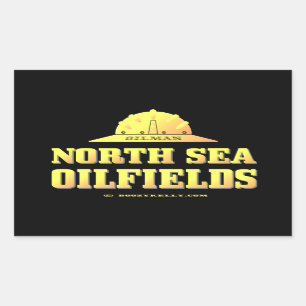 Sticker Rectangulaire Gisements de pétrole de la Mer du Nord d'expert