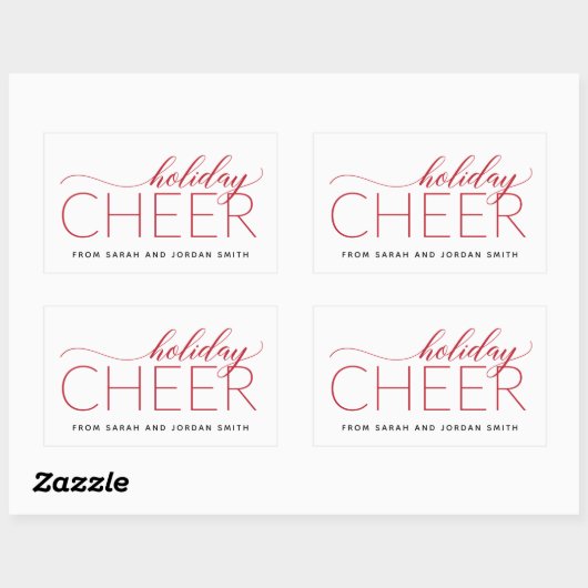 Sticker Rectangulaire Gite Cheer Red (Feuille)