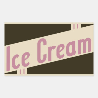 Sticker Rectangulaire glace rétro