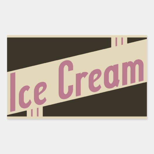 Sticker Rectangulaire glace rétro (Devant)