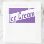 Sticker Rectangulaire glace rétro (Sac)