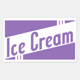 Sticker Rectangulaire glace rétro