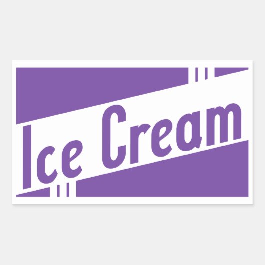 Sticker Rectangulaire glace rétro (Devant)