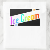 Sticker Rectangulaire glace rétro (Sac)