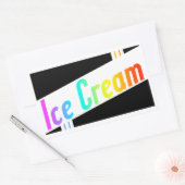 Sticker Rectangulaire glace rétro (Enveloppe)