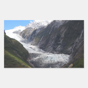 Sticker Rectangulaire Glacier Franz Josef, Nouvelle-Zélande