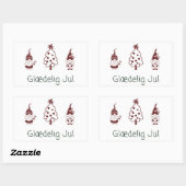 Sticker Rectangulaire Glædelig jul, Danish Happy Christmas  (Feuille)