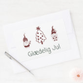 Sticker Rectangulaire Glædelig jul, Danish Happy Christmas  (Enveloppe)