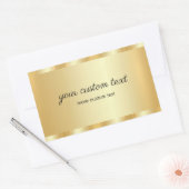 Sticker Rectangulaire Glam Template Gold Your Custom Text Typography (Enveloppe)