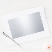 Sticker Rectangulaire Glamour Faux Argent Modèle Vierge Moderne Élégant (Enveloppe)
